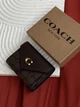 Гаманець жіночий Coach шоколадний з коробкою невеликий Коуч MDR - зображення 2