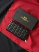 Женский кошелек Coach Quilted Leather Zip Around Long Walle черный большой - изображение 4