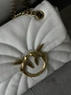 Женская сумка стегна Mini Love Bag Puff Butterfly кремовый через плече ( PREMIUM) - изображение 3