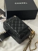 Сумка женская клатч Classic Lambskin Pearl Crush Vanity Bag Prem черный классический - изображение 7