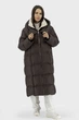 Жіночий зимовий пуховик casual з капюшоном, гусячий пух Basic (коричневий, XL), 107175, 106589 - изображение 1