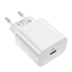 Сетевое зарядное устройство Hoco C76A Plus, PD, 20W, кабель Type-C to Lightning, 3A, White - изображение 3