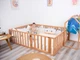 Детский деревянный манеж-кровать Монтессори BUSY WOOD напольная Модель 6.2 200х160 см Натуральное дерево - изображение 3