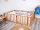 Детский деревянный манеж-кровать Монтессори BUSY WOOD напольная Модель 6.2 190х160 см Натуральное дерево - изображение 10