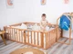 Детский деревянный манеж-кровать Монтессори BUSY WOOD напольная Модель 6.2 200х160 см Натуральное дерево - изображение 8