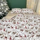 Комплект постельного белья Ранфорс Premium Новогодние Олени полутороспальный 150х210 см - изображение 5