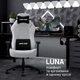 Крісло геймерське ігрове Anda Seat Luna Size L до 100 кг Ivory Fabric (AD18-44-I-F) навантаження до 100 кг, льон, поролон, гарантія 24 міс, зріст до 170 см - зображення 9