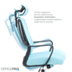 Крісло офісне OfficePro Harmony OC310-B-BL-BL - изображение 11