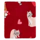 Плед Ardesto Flannel 160х200 см бордовый котики с сердечками ART0124PB - изображение 5