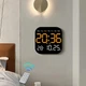 Часы Deepfox DS-6650 LED цифровые электронные настенные Будильник Дата Температура 18,5х18,5см оранжевый - изображение 1