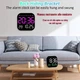 Часы Deepfox DS-6650 LED цифровые электронные настенные Будильник Дата Температура 18,5х18,5см фиолетовый - изображение 3