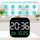 Часы Deepfox DS-6650 LED цифровые электронные настенные Будильник Дата Температура 18,5х18,5см белый - изображение 3