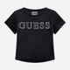 Підліткова укорочена футболка для дівчинки Guess 13743320 140 см Чорна (1159845024) - зображення 2