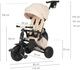 Rowerek trójkołowy Qplay Nova Max Beige (5061047482186) - obraz 9