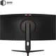 Монитор 34" QUBE Overlord C34UQ180H (Ultra-Wide 2K) 3440×1440 Fast VA 1500R 180Hz 4ms, 8-Bit, HDR, FreeSync, G-SYNC Compatible, HAS, Speakers - изображение 11