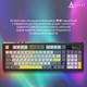 Клавіатура Ajazz AK980 RGB Clear Sky Switch Wireless (AK980-CS-BGY) Black/Gray/Yellow - зображення 7