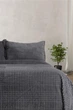 Покрывало с наволочками Merinos Modern Line 220×240 см. Темно-серый - изображение 4