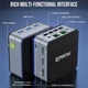 Неттоп GMKtec NucBox G2, Black/Grey, N100 (4x3.4 GHz, 6 Вт), 12Gb LPDDR5 4800 MHz, 512Gb SSD NVMe, Graphics, WiFi 6, Bluetooth 5.2, 2xGLan, Type-C / 3xUSB 3.2, 2xHDMI/DP, Windows 11 Pro, кріплення VESA у комплекті - изображение 5