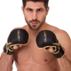 Перчатки Крабы спаринговые для MMA на липучке размер S Полиуретан Zelart черный-золотой BO-3393 - изображение 4