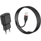 Мережевий зарядний пристрій Borofone BA20A, кабель USB to MicroUSB, 1USB, 2.1A, Black - зображення 4