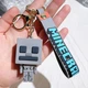 Майнкрафт Брелок с Фигуркой Скелет (Skeleton) Minecraft 3D силиконовая игрушка на рюкзак, пенал, ключи, сумку (MINE8BR) - изображение 3