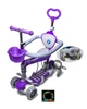 Трехколесный самокат Scale Sports Smart 5 в 1 Full с сиденьем, защитным бампером, родительской ручкой, Фиолетовый - изображение 1