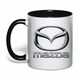 Чашка с печатью "Mazda" (цвет чёрный) (32561) - изображение 1