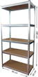 Regał magazynowy Haushalt T20A 90 x 45 x 180 cm (000040103035) - obraz 2