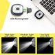 Шапка с перезаряжаемым LED фонарём USB Portwest B029 Розовый - изображение 4