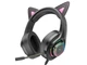 Навушники з мікрофоном Hoco W107 Cute Cat Phantom (W107P) (6931474791252) - изображение 1