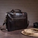 Сумка чоловіча під ноутбук Vintage 14750 Коричнева - зображення 7