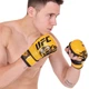Перчатки для смешанных единоборств кожаные True Thai UFC Heroe 0487 размер XL Yellow-Black - изображение 4