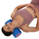 Масажний ролик ролер гладкий Zelart Foam Roller 9327-30 довжина 30см Blue-Pink - зображення 9
