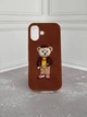 Чохол Накладка Джинс Wave з вишитим Teddy Bear для iPhone 17 Brown - зображення 1