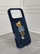 Чохол Накладка Джинс Wave з вишитим Teddy Bear для iPhone 17 Pro Max Blue - зображення 3
