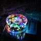 LED гирлянда Роса на пульте 50м 500 диодов мультиколор зеленая проволока, светодиодная нить радуги огоньки декор - изображение 2