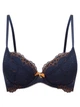 Бюстгальтер Gossard Superboost Lace 7711PRU мереживний зі знімним пуш ап на кісточках 90C Blue Gold (ZIK0000025957) - изображение 3