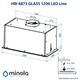Кухонная вытяжка Minola HBI 6873 IV GLASS 1200 LED Line, бежевая мощная полновстраиваемая сенсорная, 59,8 см - изображение 2