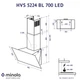 Кухонная вытяжка Minola HVS 5224 BL 700 LED, черная декоративная наклонная, с пультом ДУ, 700 куб.м., 49,5 см - изображение 4