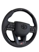 Руль для Toyota Land Cruiser 200, Prado 150. GR. С подогревом. Рояльный лак. В стиле LC300. Подушка из кожи – черный глянец - изображение 3