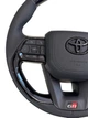 Руль для Toyota Land Cruiser 200, Prado 150. GR. С подогревом. Рояльный лак. В стиле LC300. Подушка из кожи – черный глянец - изображение 5
