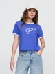 Футболка хлопковая женская GAP 754660395 2XL Синяя (1159845543) - изображение 1