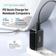 Зарядное устройство Baseus GaN5 Pro Fast Charger 65W.QC4.0+PD3.0 USB+2Type-C + кабель 100w быстрая зарядка ноутбука планшета - изображение 5