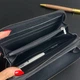 Кожаный мужской клатч Calvin Klein черный портмоне натуральная кожа для документов кошелек - изображение 2