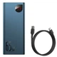 Зовнішній акумулятор Baseus Adaman Metal Digital 20000mAh 65W Blue (PPIMDA-D03) [74081] - зображення 7