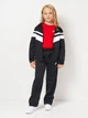 Подростковый спортивный костюм (толстовка + штаны) для девочек Nike K Nsw Df Tracksuit Mxd Mtrl HQ9316-010 L 146-156 см Black/White/White (198482263997) - изображение 1