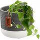 Osłonka ceramiczna na doniczkę Kadax Pokka szaro-biała 12 cm (5903699478226) - obraz 4