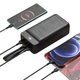 Павербанк XO PR160 80000 mAh 22.5W Power Bank Чорний - зображення 4