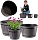 Zestaw donic ogrodowych Kadax Brązowy 23+30+40 cm 3 szt (5903699474068) - obraz 2