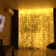 Гирлянда штора Дождь 2×2 м 210 LED золото прозрачный шнур - изображение 1